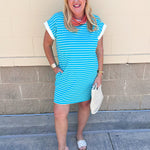 Harborline Ease T-Shirt Dress in Mint - The Pink Pineapple 850