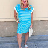 Harborline Ease T-Shirt Dress in Mint - The Pink Pineapple 850