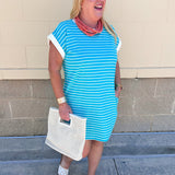 Harborline Ease T-Shirt Dress in Mint - The Pink Pineapple 850