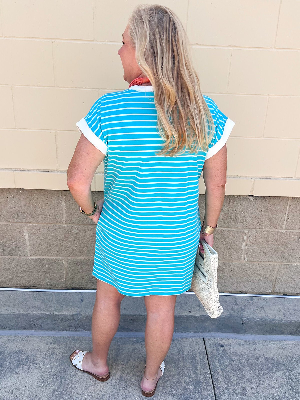 Harborline Ease T-Shirt Dress in Mint - The Pink Pineapple 850