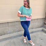 Harborline Ease Top in Kelly Green - The Pink Pineapple 850