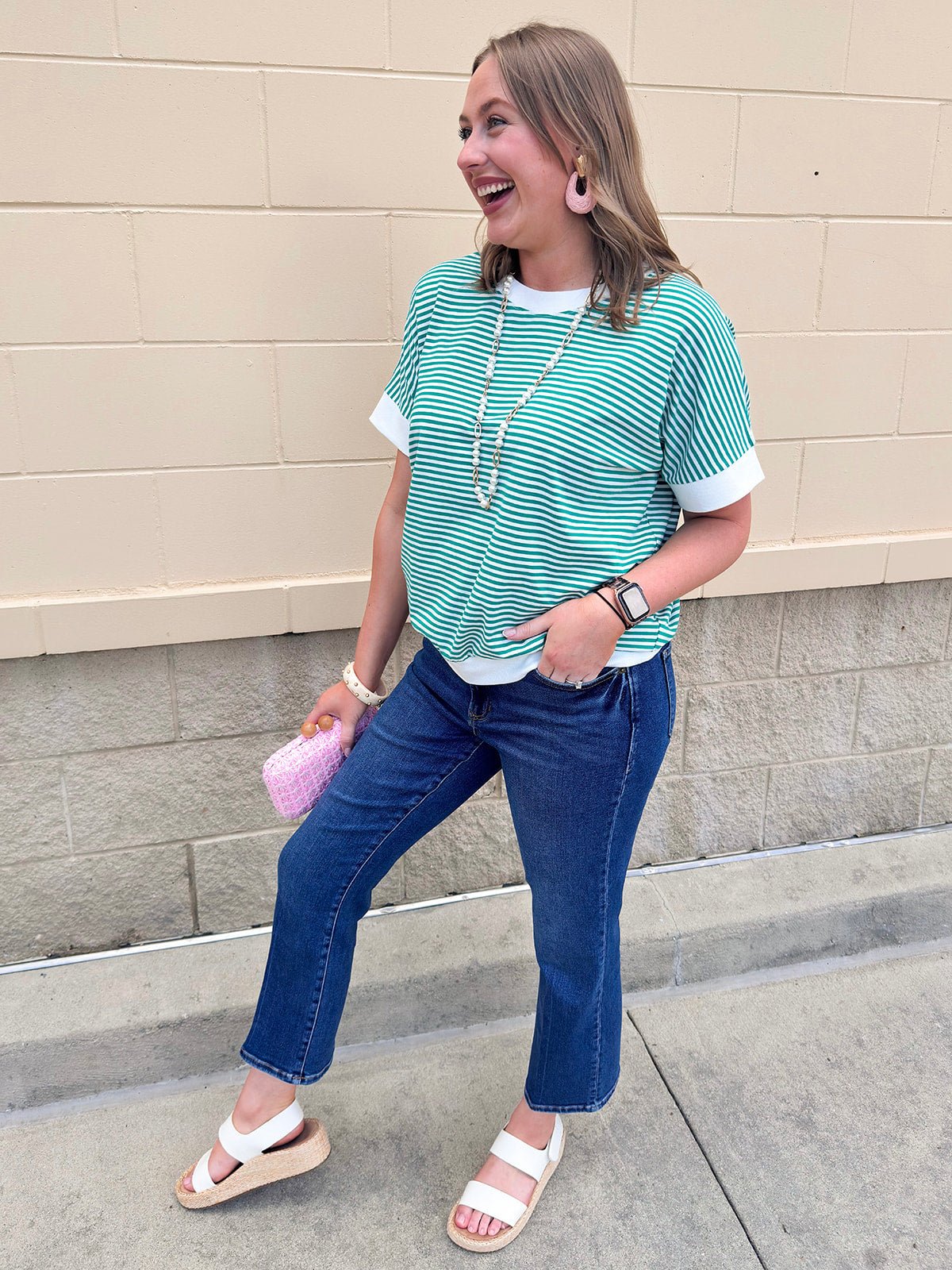 Harborline Ease Top in Kelly Green - The Pink Pineapple 850