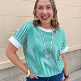 Harborline Ease Top in Kelly Green - The Pink Pineapple 850