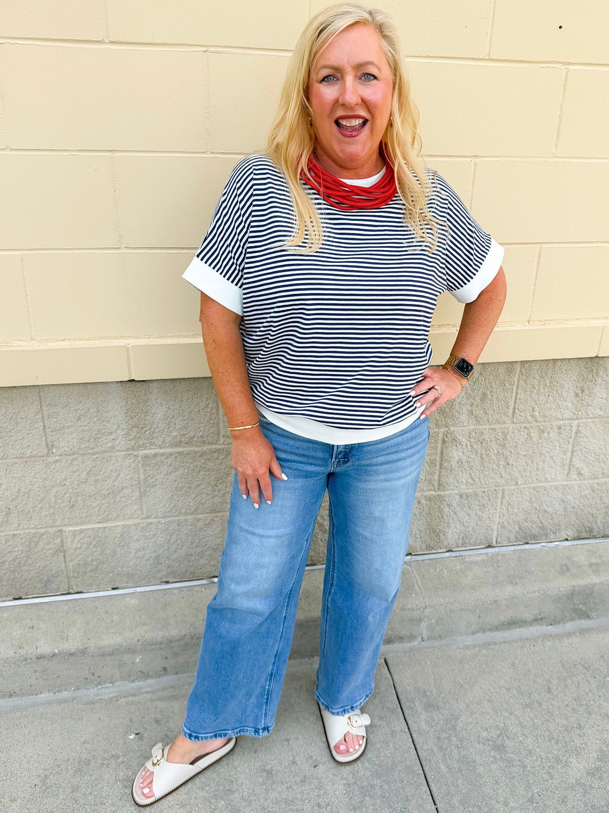 Harborline Ease Top in Navy - The Pink Pineapple 850