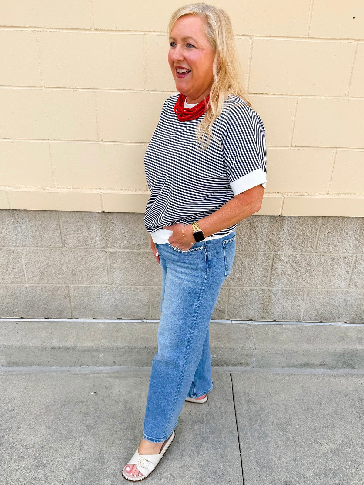 Harborline Ease Top in Navy - The Pink Pineapple 850