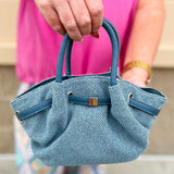 Harper Denim Crossbody Bag - The Pink Pineapple 850