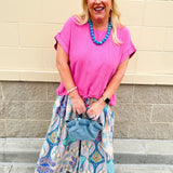 Harper Denim Crossbody Bag - The Pink Pineapple 850