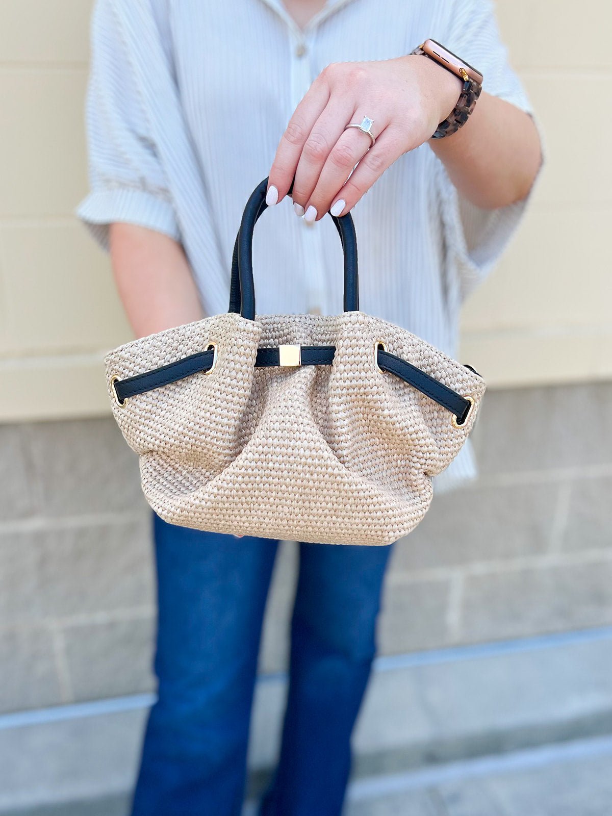 Harper Woven Crossbody Bag - The Pink Pineapple 850