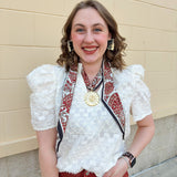 [Hart Designs] Aurora Medallion Scarf Necklace - The Pink Pineapple 850