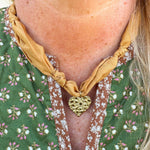 [Hart Designs] Golden Heart Scarf Necklace - The Pink Pineapple 850