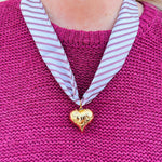 [Hart Designs] Sweet Spirit Scarf Necklace in Garnet & Cream - The Pink Pineapple 850