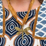 [Hart Designs] The Golden Wing Scarf Necklace - The Pink Pineapple 850