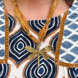 [Hart Designs] The Golden Wing Scarf Necklace - The Pink Pineapple 850