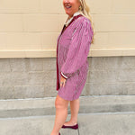 Harvest Stripe Charm Mini Dress - The Pink Pineapple 850