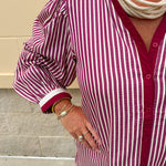 Harvest Stripe Charm Mini Dress - The Pink Pineapple 850