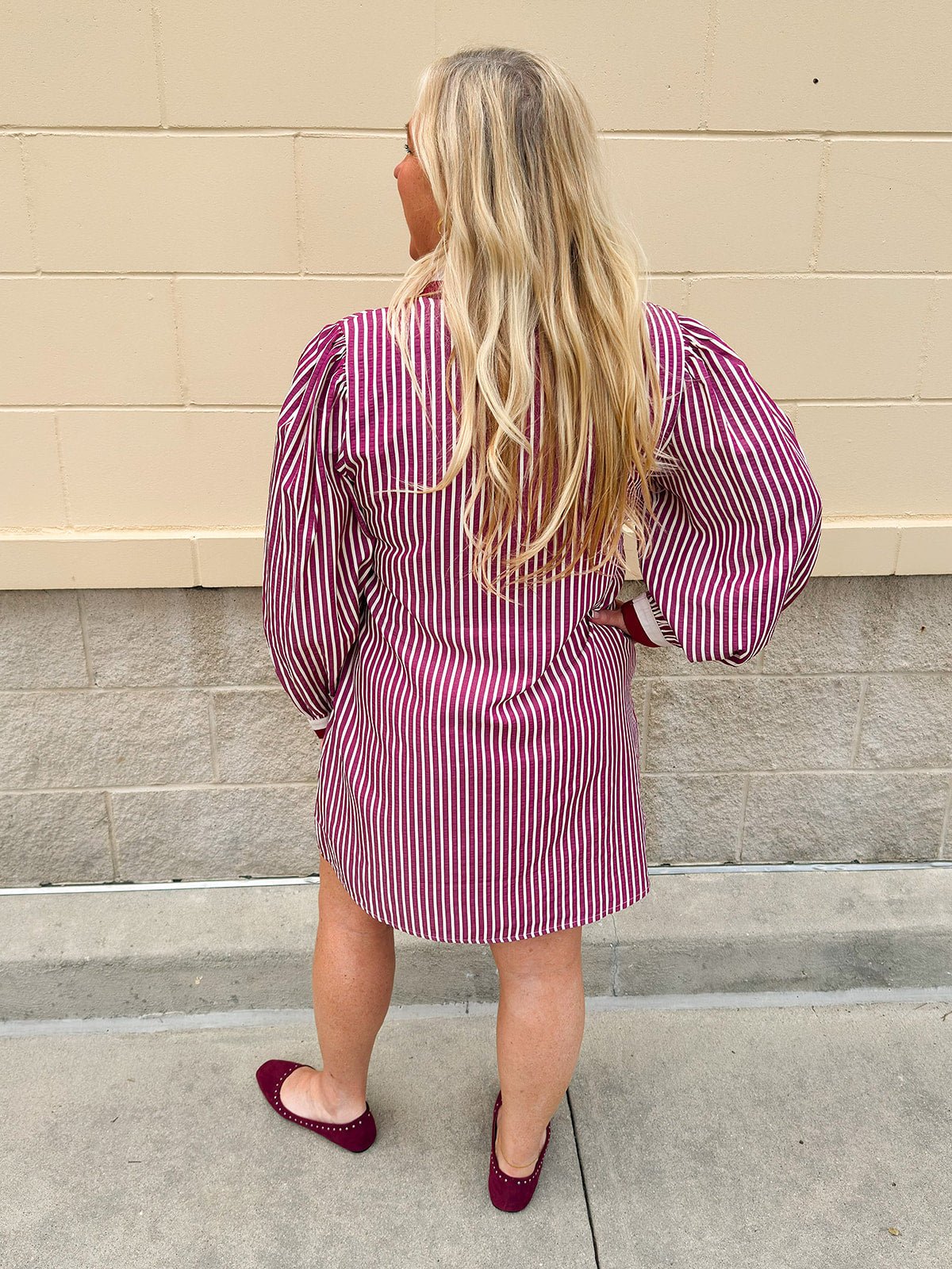 Harvest Stripe Charm Mini Dress - The Pink Pineapple 850