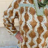 Harvest Stripe V - Neck Top - The Pink Pineapple 850