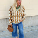 Harvest Stripe V - Neck Top - The Pink Pineapple 850