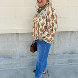 Harvest Stripe V - Neck Top - The Pink Pineapple 850