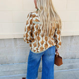 Harvest Stripe V - Neck Top - The Pink Pineapple 850