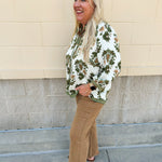 Harvest Trails Tassel Blouse in Olive - The Pink Pineapple 850