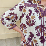 Harvest Trails Tassel Blouse in Wine - The Pink Pineapple 850