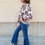 Harvest Trails Tassel Blouse in Wine - The Pink Pineapple 850