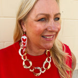 Heart Seed Bead Fringe Earrings - The Pink Pineapple 850