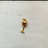Heart Wine Glass Charm - The Pink Pineapple 850