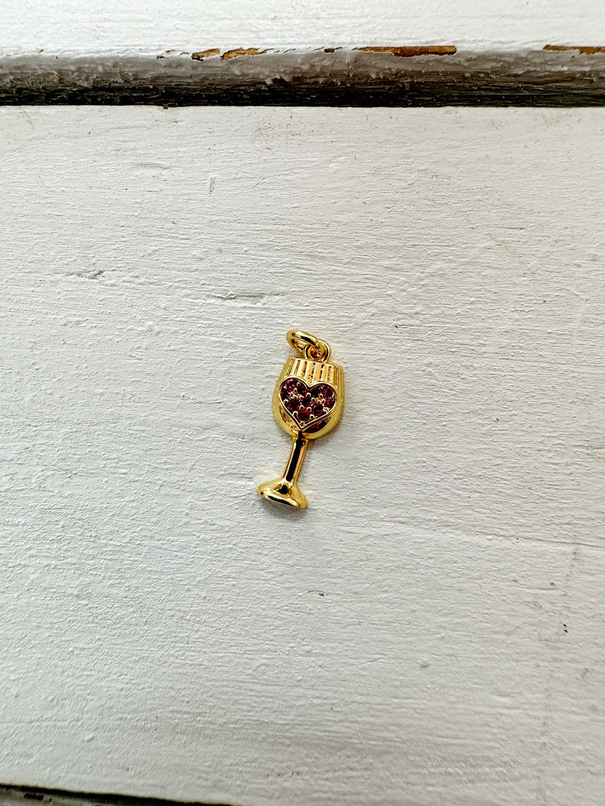 Heart Wine Glass Charm - The Pink Pineapple 850
