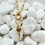 Heart Wine Glass Charm - The Pink Pineapple 850