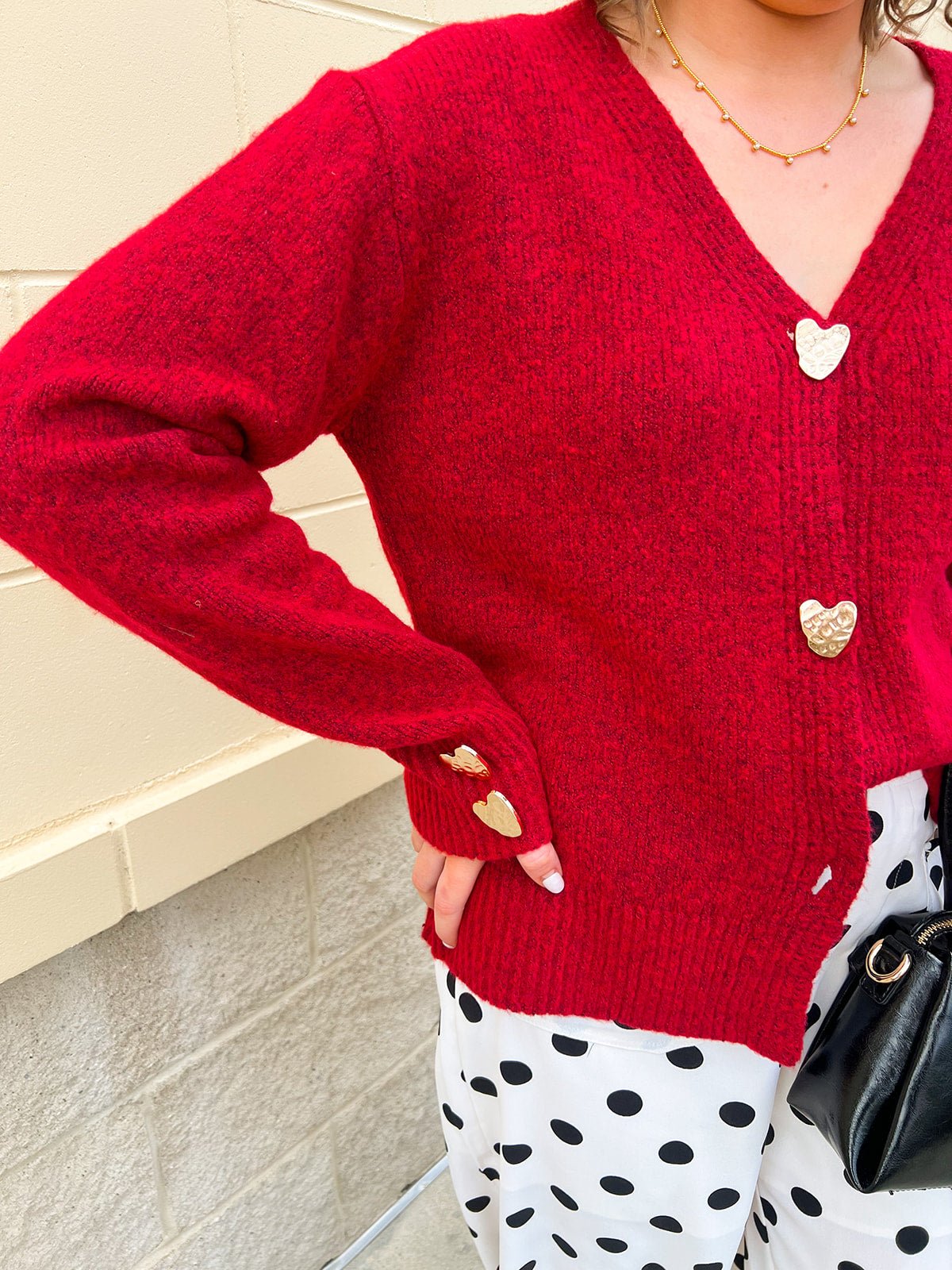 Heartfelt Charm Chunky Knit Cardigan - The Pink Pineapple 850