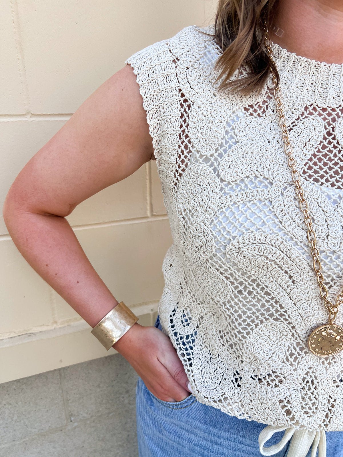 Heirloom Coast Crochet Tank - The Pink Pineapple 850