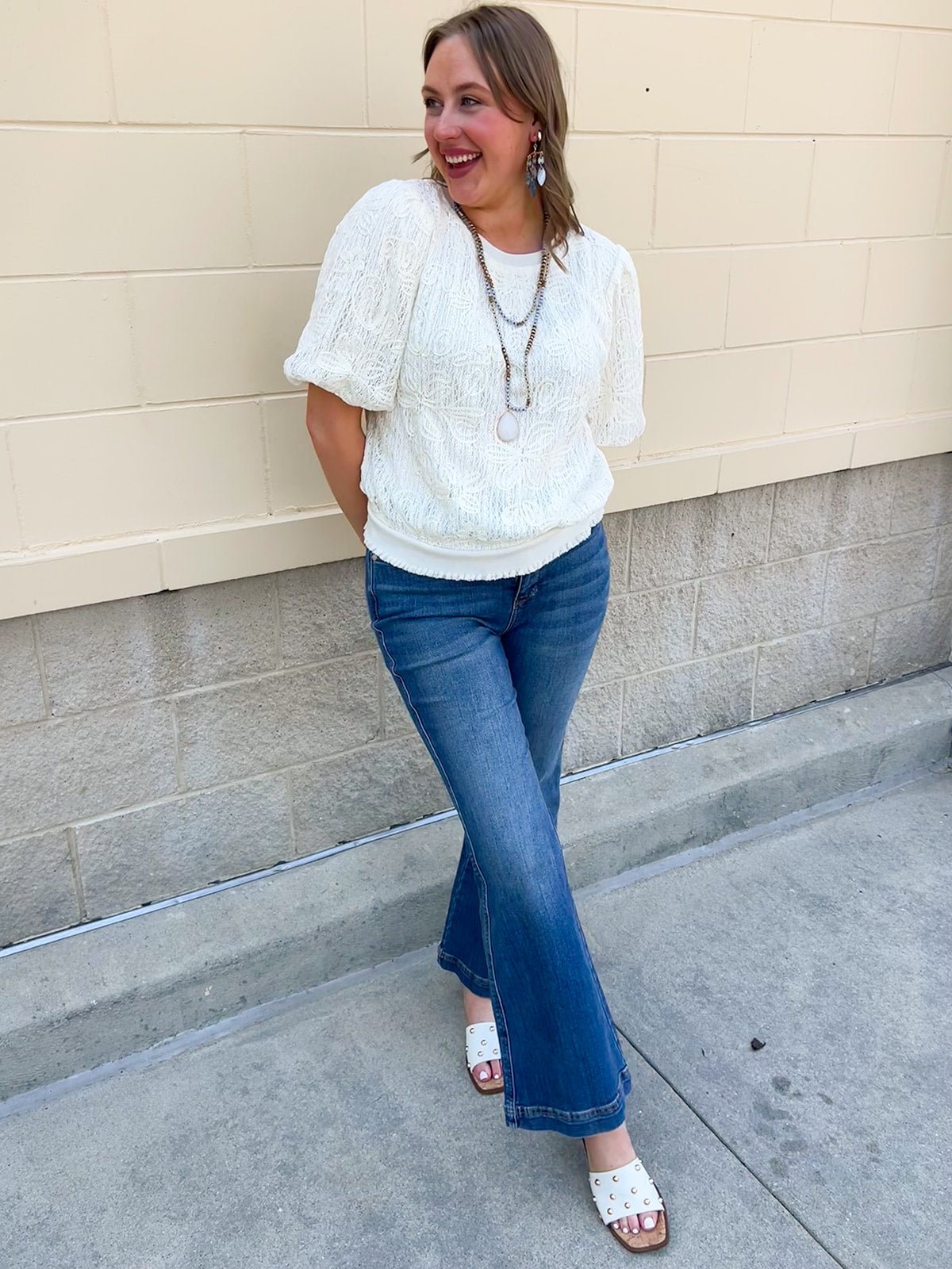 Heirloom Lace Knit Top - The Pink Pineapple 850