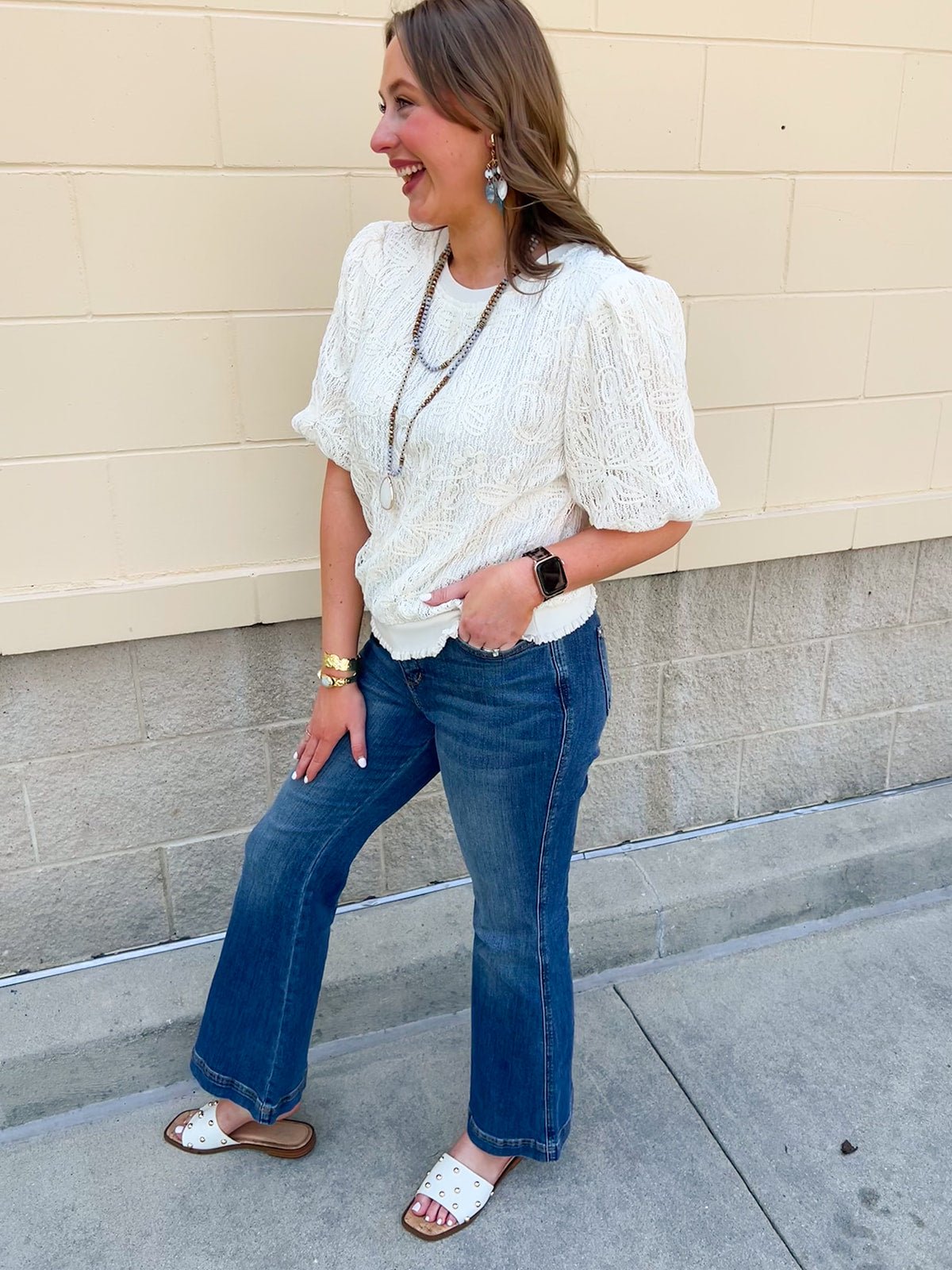 Heirloom Lace Knit Top - The Pink Pineapple 850