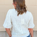 Heirloom Lace Knit Top - The Pink Pineapple 850