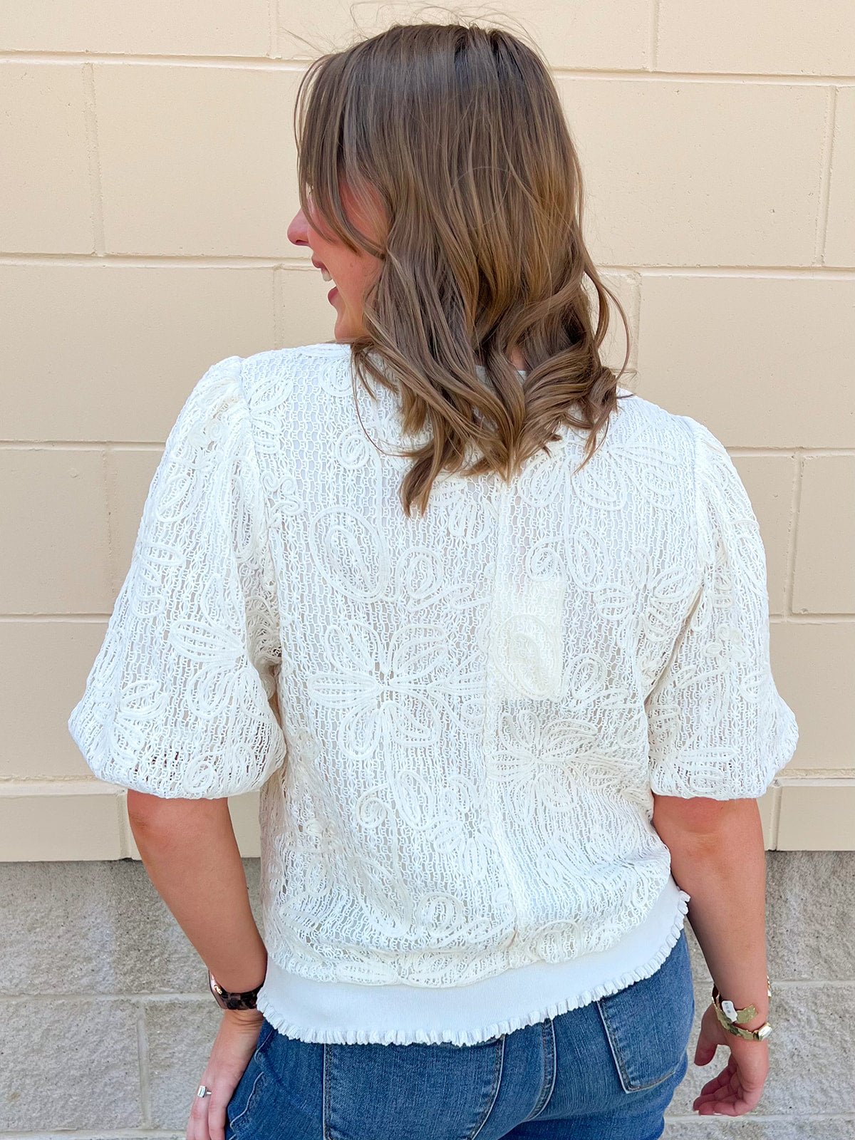 Heirloom Lace Knit Top - The Pink Pineapple 850