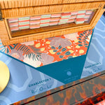 Heirloom Rattan Mahjong Storage Case - The Pink Pineapple 850