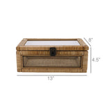 Heirloom Rattan Mahjong Storage Case - The Pink Pineapple 850