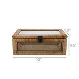 Heirloom Rattan Mahjong Storage Case - The Pink Pineapple 850