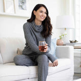 Hello Mello Cuddleblend Cowl Neck Top in Gray - The Pink Pineapple 850