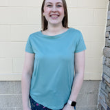 Hello Mello Dream Tee in Sage - The Pink Pineapple 850