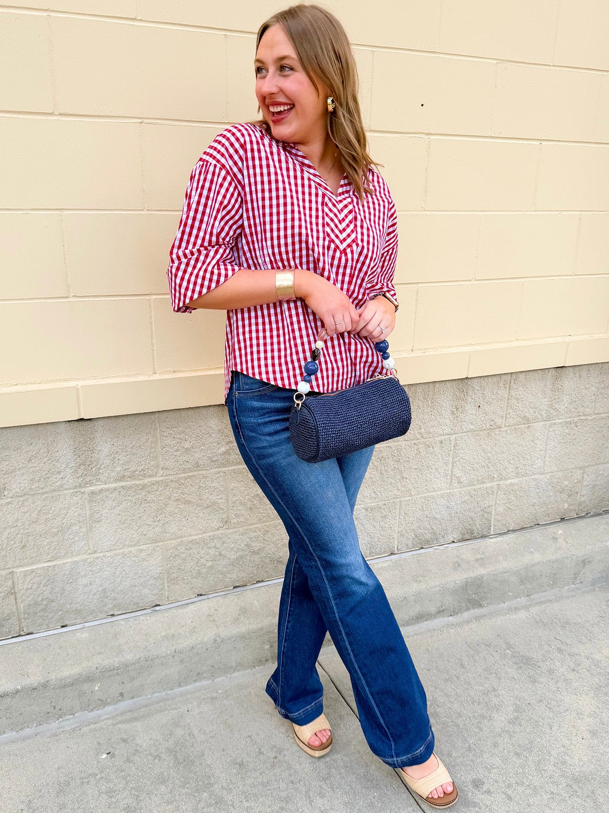 Heritage Check Blouse - The Pink Pineapple 850