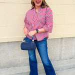Heritage Check Blouse - The Pink Pineapple 850