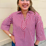 Heritage Check Blouse - The Pink Pineapple 850
