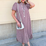 Heritage Check Midi Dress - The Pink Pineapple 850