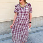 Heritage Check Midi Dress - The Pink Pineapple 850