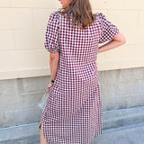 Heritage Check Midi Dress - The Pink Pineapple 850