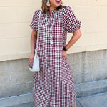 Heritage Check Midi Dress - The Pink Pineapple 850
