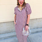 Heritage Check Midi Dress - The Pink Pineapple 850